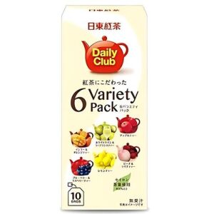 Nitto Tea Daily Club, assortiment de 6 sachets de thé (20,8 g) *10 sachets