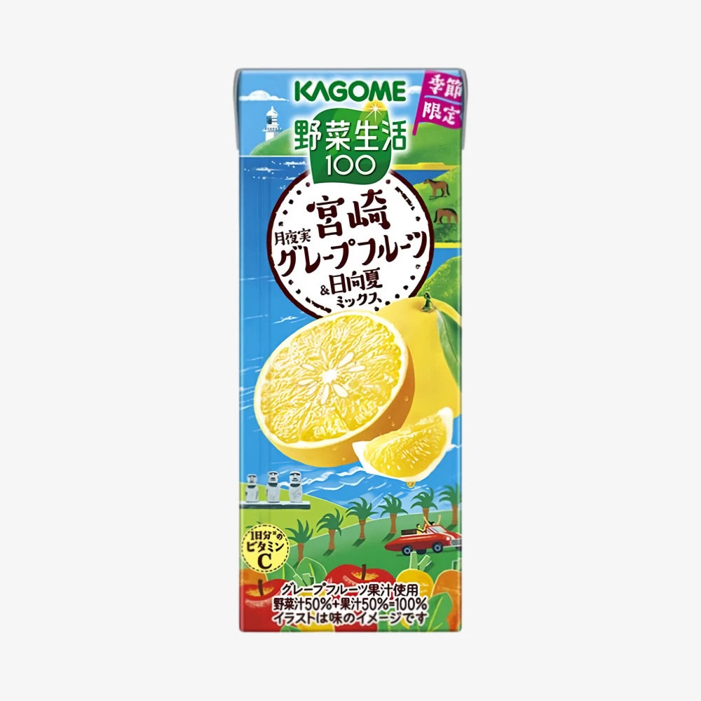 KAGOME Vegetable 100 Mixed Grapefruit Citrus Juice 195ml