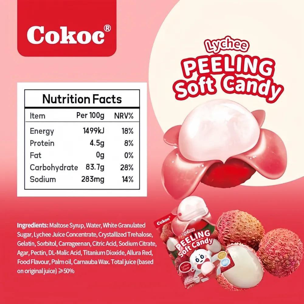 COKOC Peelable Gummies Lychee Flavor 75g