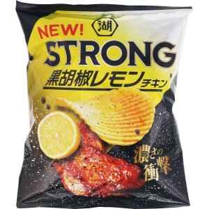 Koikeya Strong Potato Chips (Black Pepper Lemon Chicken) 56g