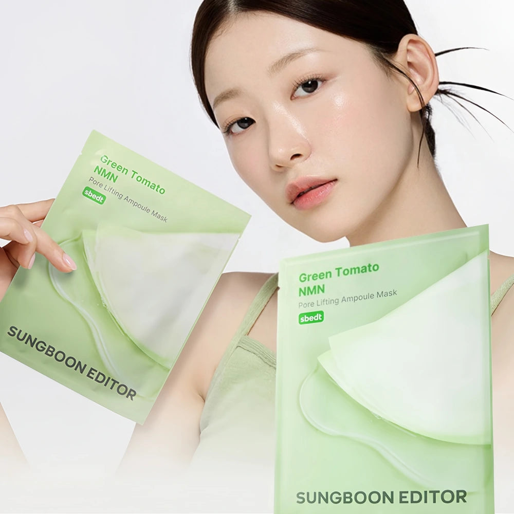 SUNGBOON EDITOR Green Tomato NMN Pore Lifting Ampoule Mask