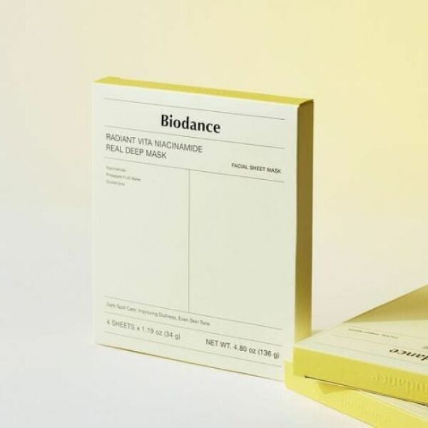 BIODANCE Radiant Vita Niacinamide Real Deep Mask 4pcs