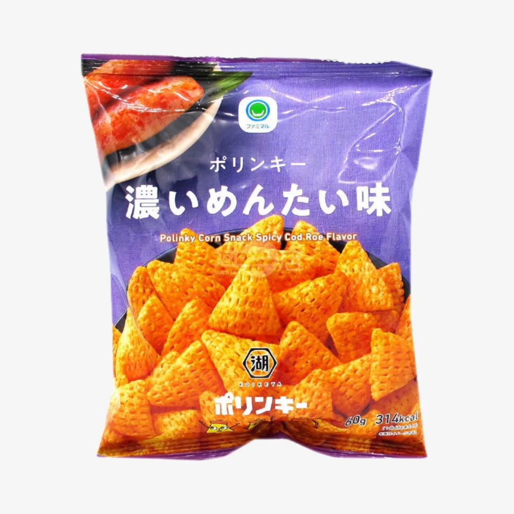 FAMIMARU Poinky Corn Snack (Spicy Cod Roe Flavor) 55g