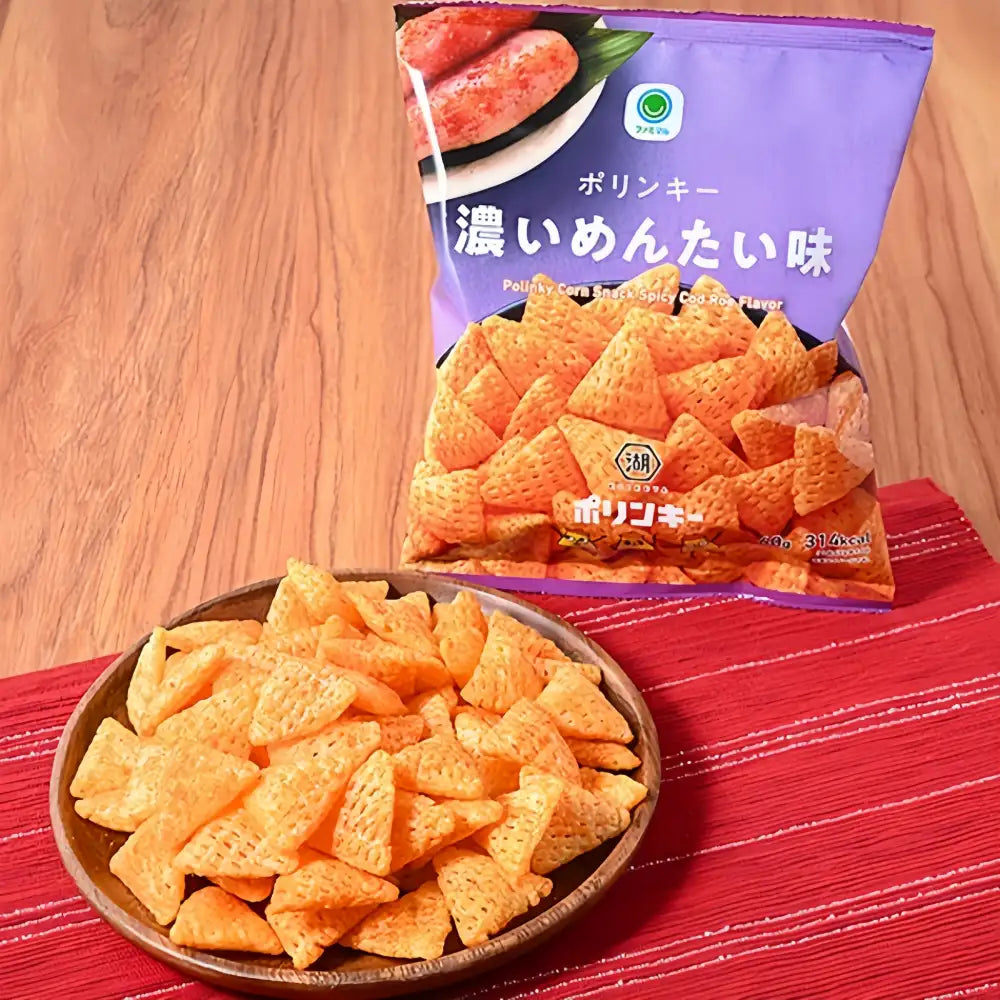 FAMIMARU Poinky Corn Snack (Spicy Cod Roe Flavor) 55g