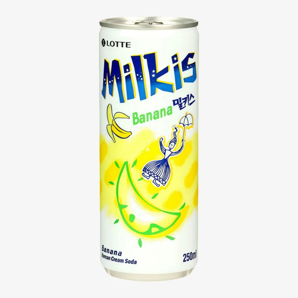 LOTTE Milkis Boisson gazeuse (saveur banane) 250 ml