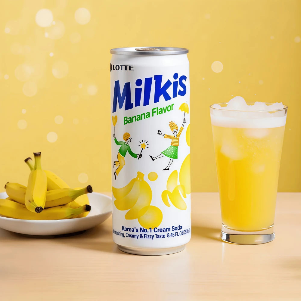LOTTE Milkis Boisson gazeuse (saveur banane) 250 ml