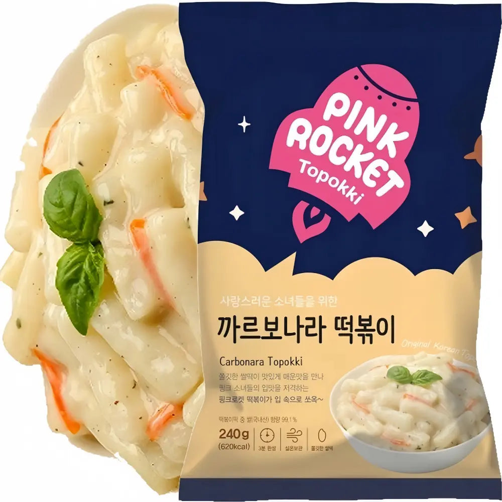 PINK ROCKET Carbonara Topokki Pouch 240g