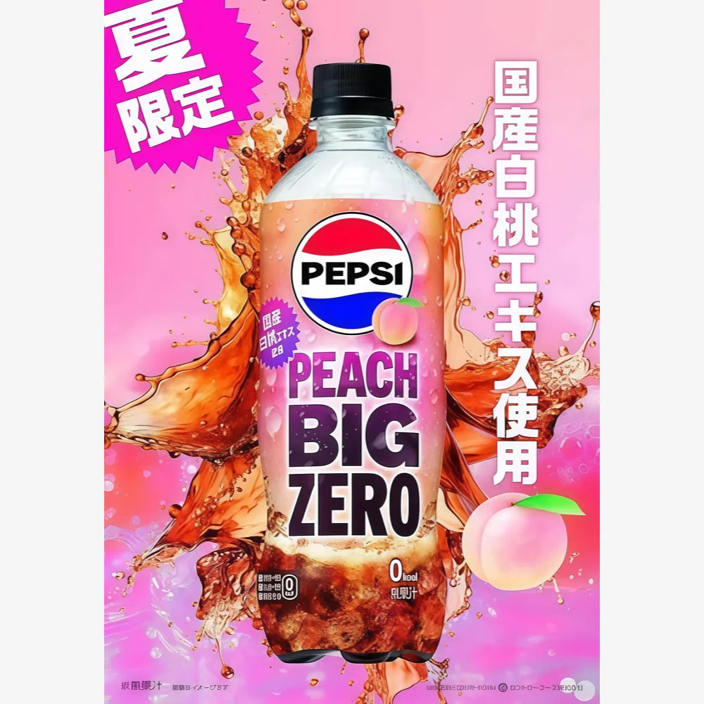 SUNTORY Pepsi Cola Zero Saveur Pêche 600 ml