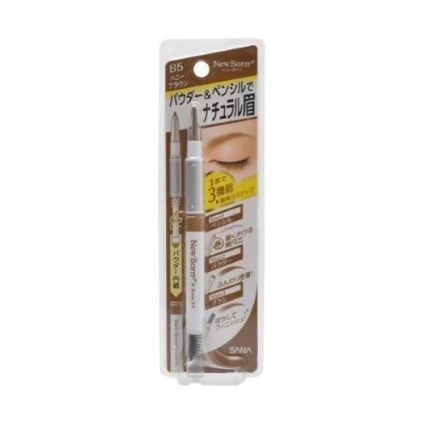 SANA Newborn 3 Ways Eyebrow Pencil B5 Honey Brown