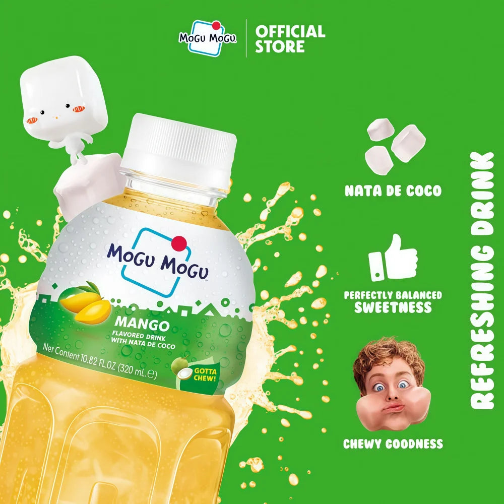 MOGU MOGU Nata de Coco Boisson Saveur Mangue 320 ml
