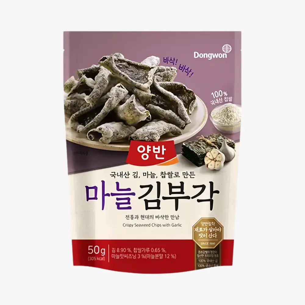 DONGWON F&B Seaweed Chips Garlic Flavor 50g
