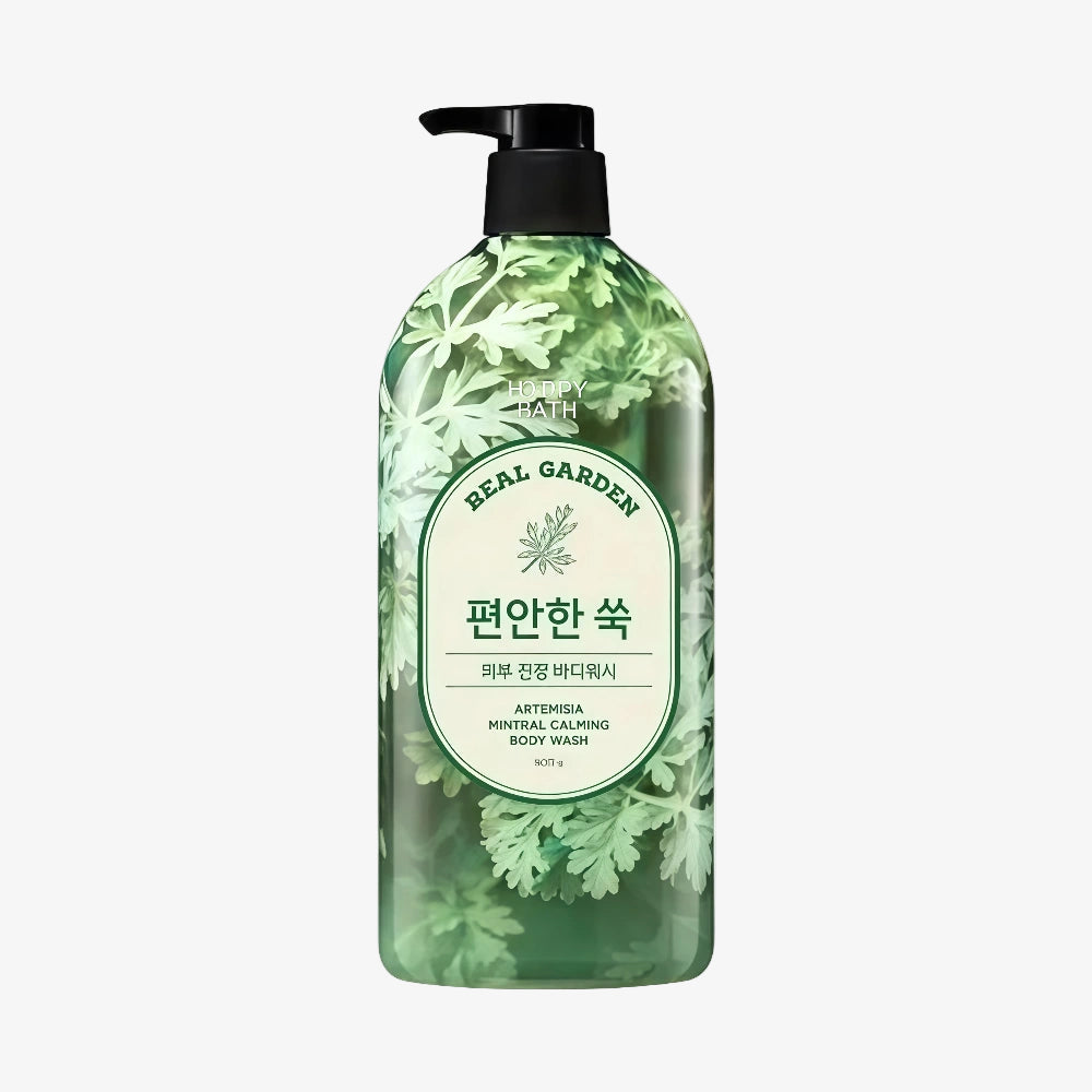 HAPPY BATH Real Garden Artemisia Mineral Calming Body Wash 900g