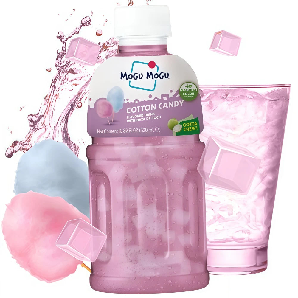 MOGU MOGU Nata de Coco Boisson saveur barbe à papa 320 ml
