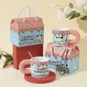 Cute Paint Mug with Gift Box - "Happy Birthday"