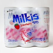 LOTTE Milkis Carbonated Drink (Strawberry Flavor) 250ml x6
