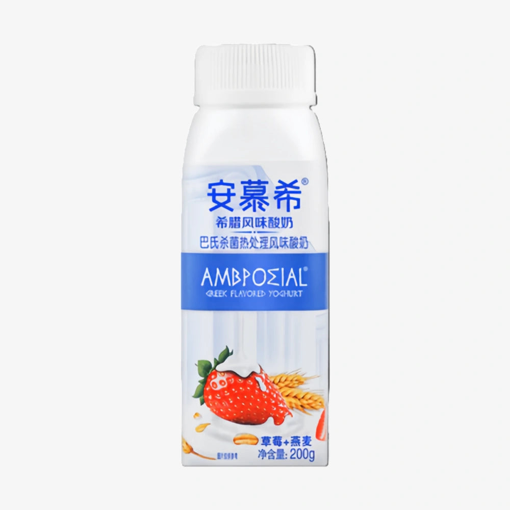 Yaourt grec AMBPOEIAL (saveur fraise et avoine) 200 ml