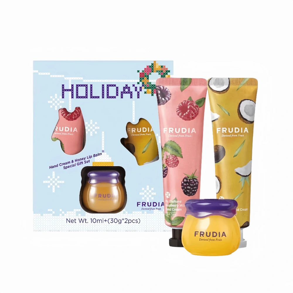 FRUDIA Honey Lip Balm & Hand Cream Holiday Set