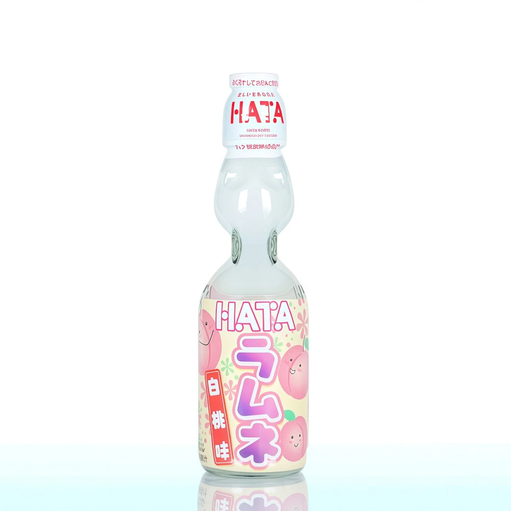 Soda Ramune HATA, saveur pêche blanche, 200 ml