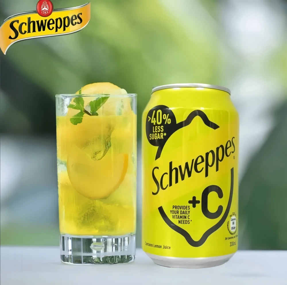 Schweppes +C Soda au citron 330 ml