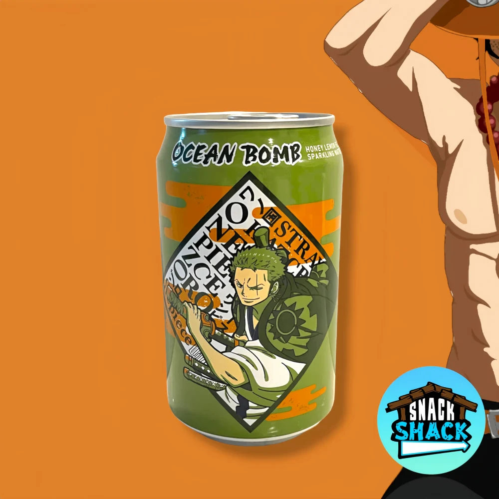 Eau pétillante Ocean Bomb One Piece (saveur miel-citron) 330 ml
