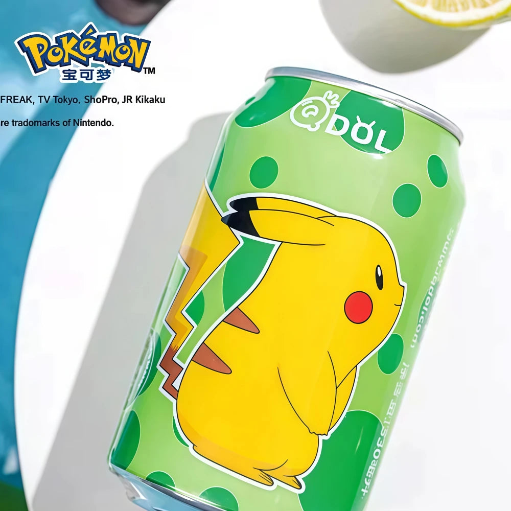 Eau pétillante QDOL Pokémon (saveur citron vert) 330 ml