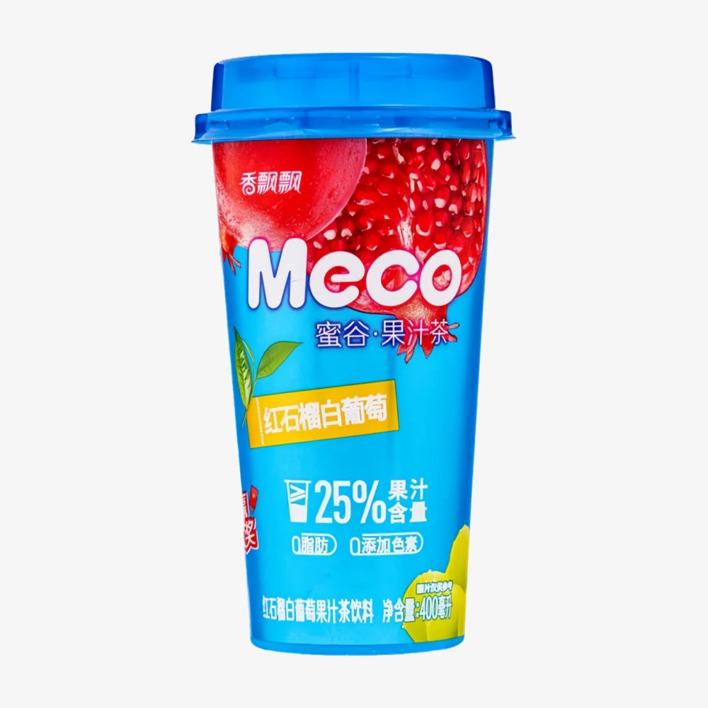 Xiang Piao Piao Meco Thé aux fruits, saveur grenade et raisin, 400 ml