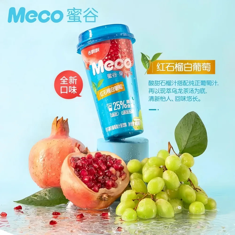 Xiang Piao Piao Meco Thé aux fruits, saveur grenade et raisin, 400 ml
