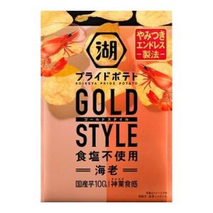 Koikeya Potato Chips Gold Style Shrimp Flavor 55g