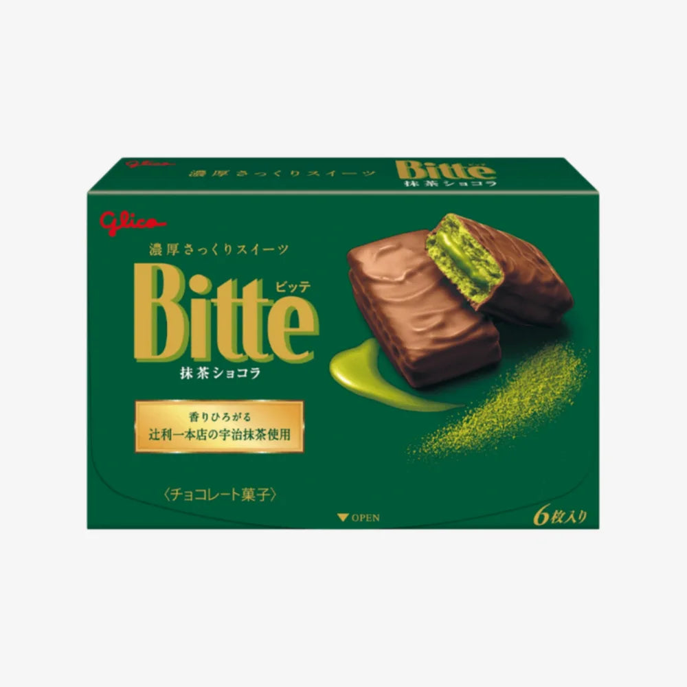 GLICO Bitte Chocolate Biscuit Matcha Chocolate 120g