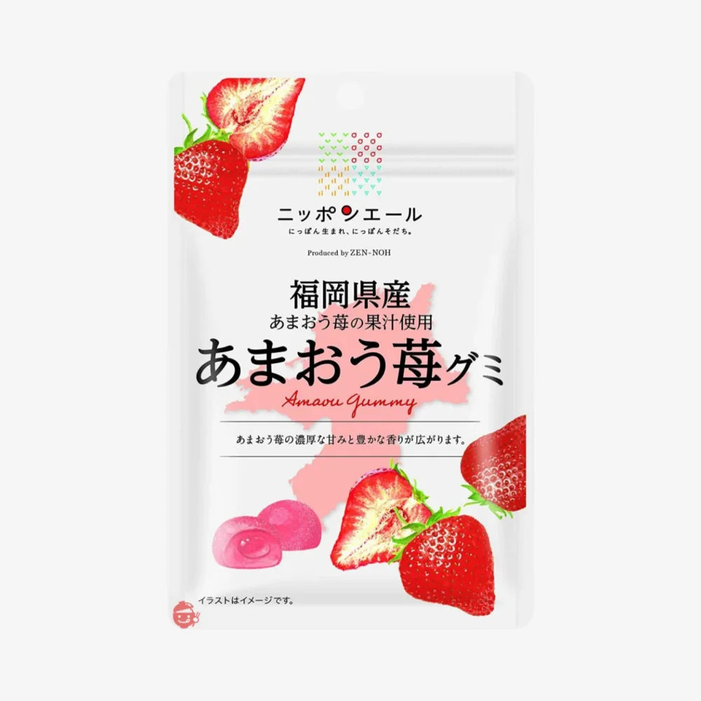ZENNOH FOODS Fukuoka Amaou Strawberry Gummy 40g