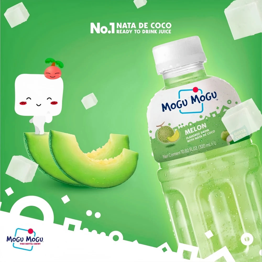 MOGU MOGU Nata de Coco Melon Flavor Drink 320ml