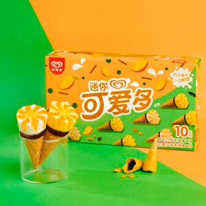 Mini-cornets de glace saveur mangue et yaourt (20 g x 10)