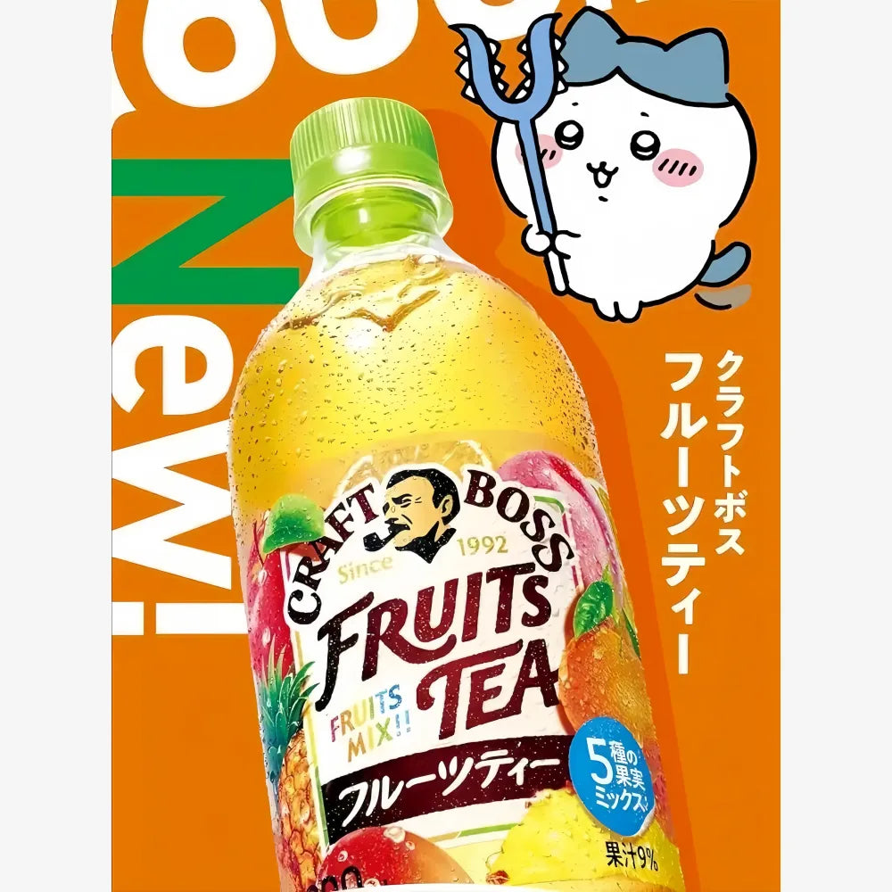 Thé glacé aux fruits SUNTORY Craft Boss, saveur pêche-mangue, 600 ml