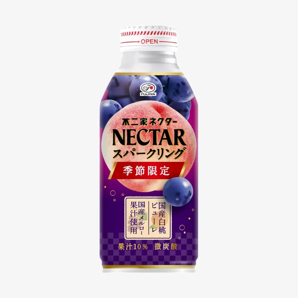 FUJIYA Nectar Peach Grape Sparkling Soda 380ml