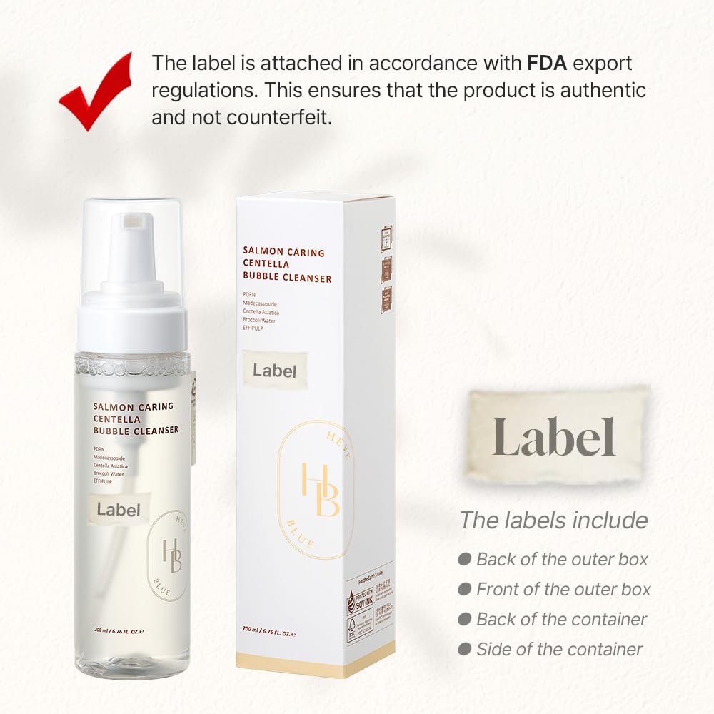 HEVEBLUE Salmon Caring Centella Bubble Cleanser 200ml