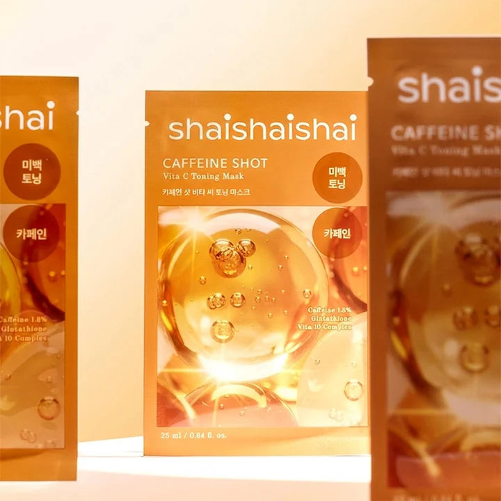 SHAISHAISHAI Caffeine Shot Vita C Toning Mask