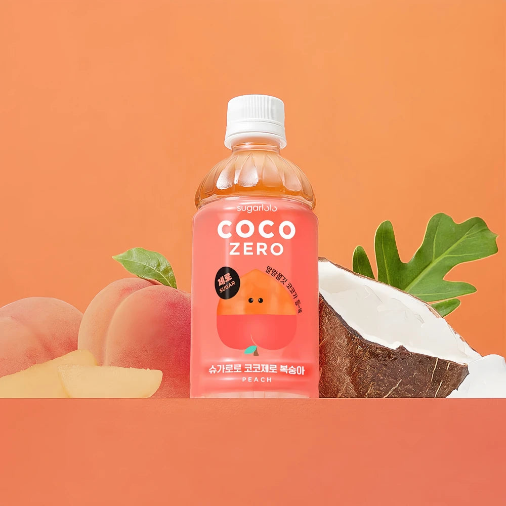 SUGARLOLO Coco Zero Drink (Peach Flavor) 340ml
