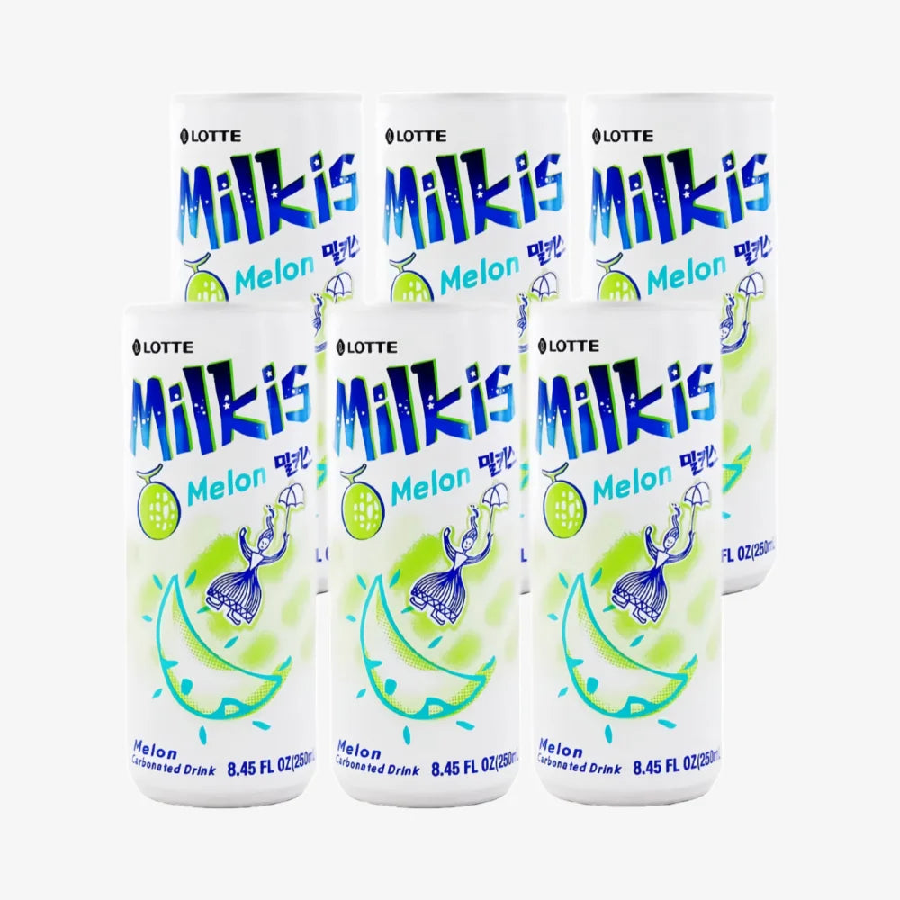 LOTTE Milkis Carbonated Drink (Melon Flavor) 250ml x6