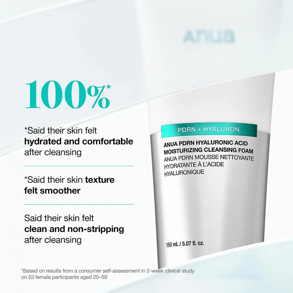 ANUA PDRN Acide Hyaluronique Moussant Nettoyant Hydratant 150ml