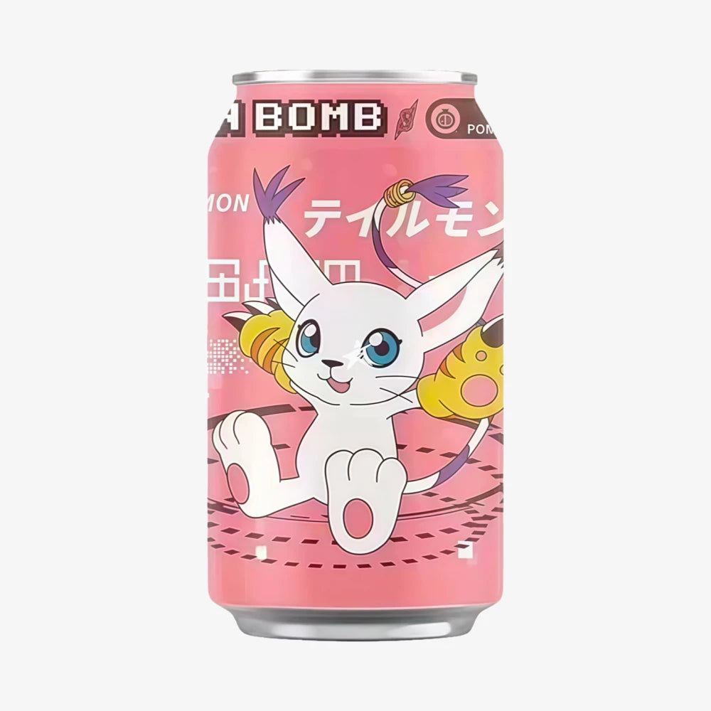 OCEAN BOMB Digimon Adventure Tailmon Sparkling Water - Pomegranate Flavor 330ml