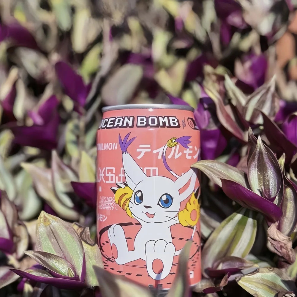 OCEAN BOMB Digimon Adventure Tailmon Sparkling Water - Pomegranate Flavor 330ml
