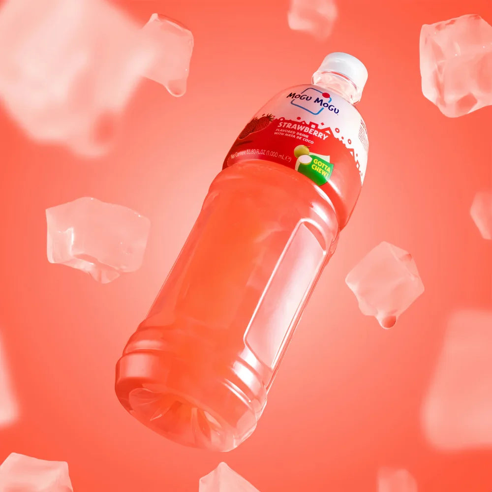 MOGU MOGU Strawberry Juice with Nata de Coco 1000ml
