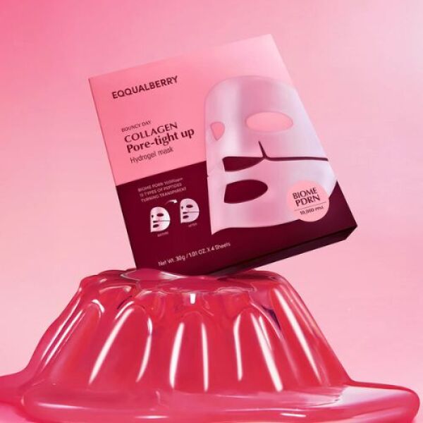 EQQUALBERRY Collagen Pore-Tight Up Hydrogel Mask x4