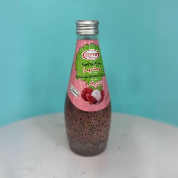 TEPTIP Basil Seed Drink Lychee Flavor 290ml