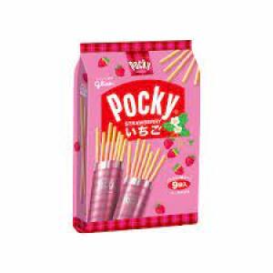 GLICO Pocky Strawberry Family Pack (9 Packs) 119g