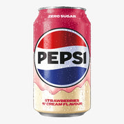 Pepsi Soda - Version britannique (Saveur crème de fraise - 0 sucre) 330 ml