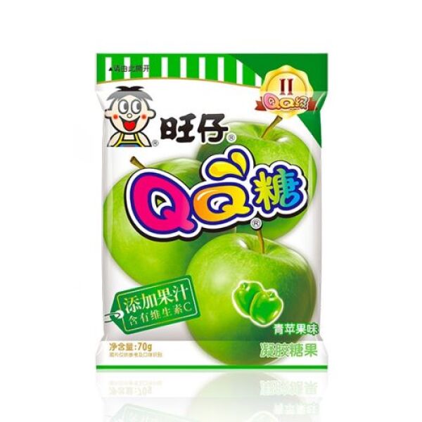 Bonbons gélifiés Want Want QQ (saveur pomme verte) 70 g