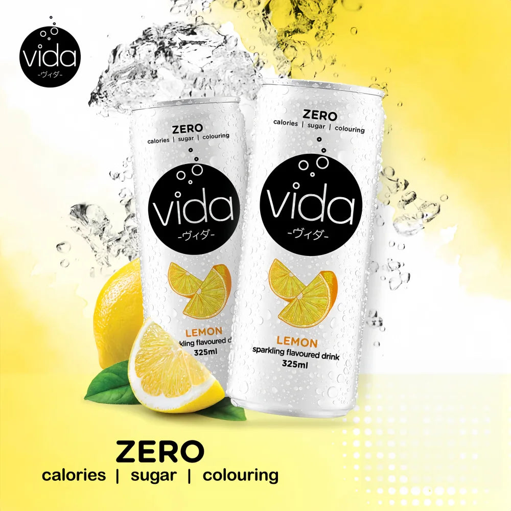 VIDA Lemon Sparkling Drink 325ml
