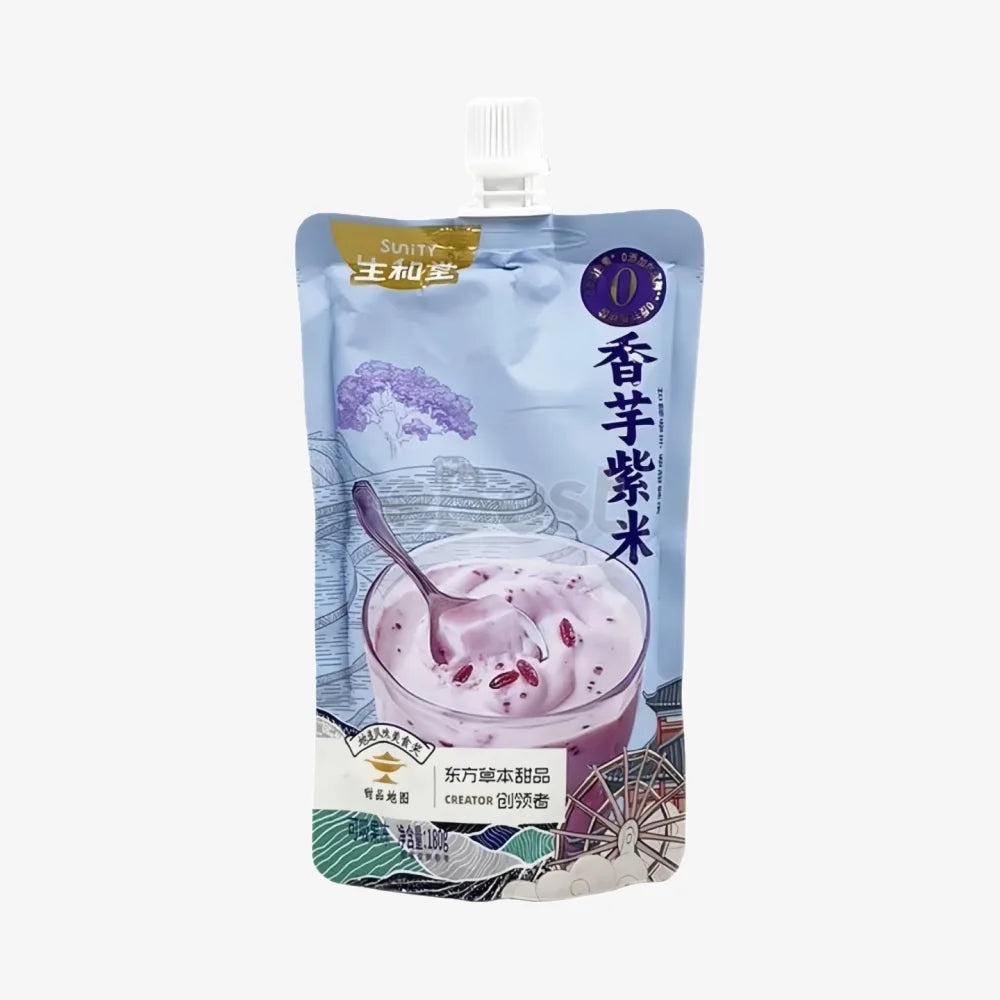 Boisson gélifiée Sunity - Saveur taro et riz violet 180 g