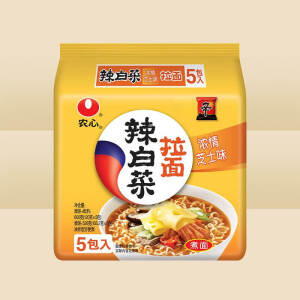 Nong Shim Ramen instantanés au kimchi, saveur fromage 120 g x 5